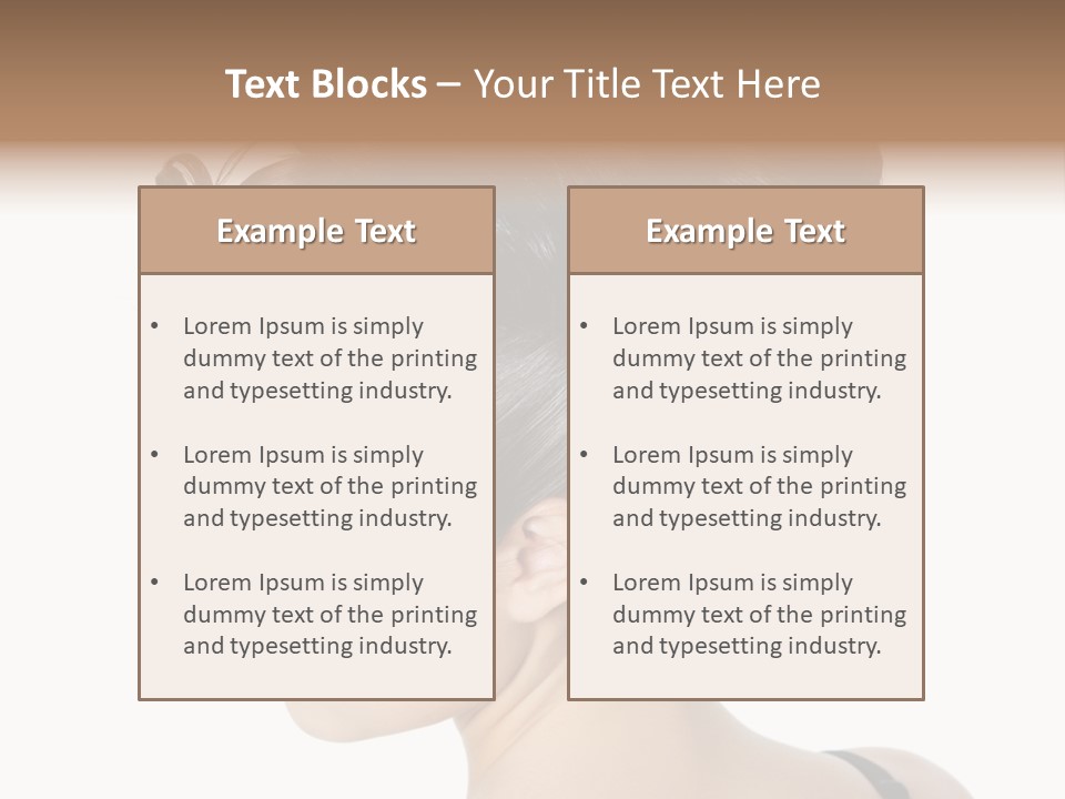 Portrait Hair Gorgeous PowerPoint Template