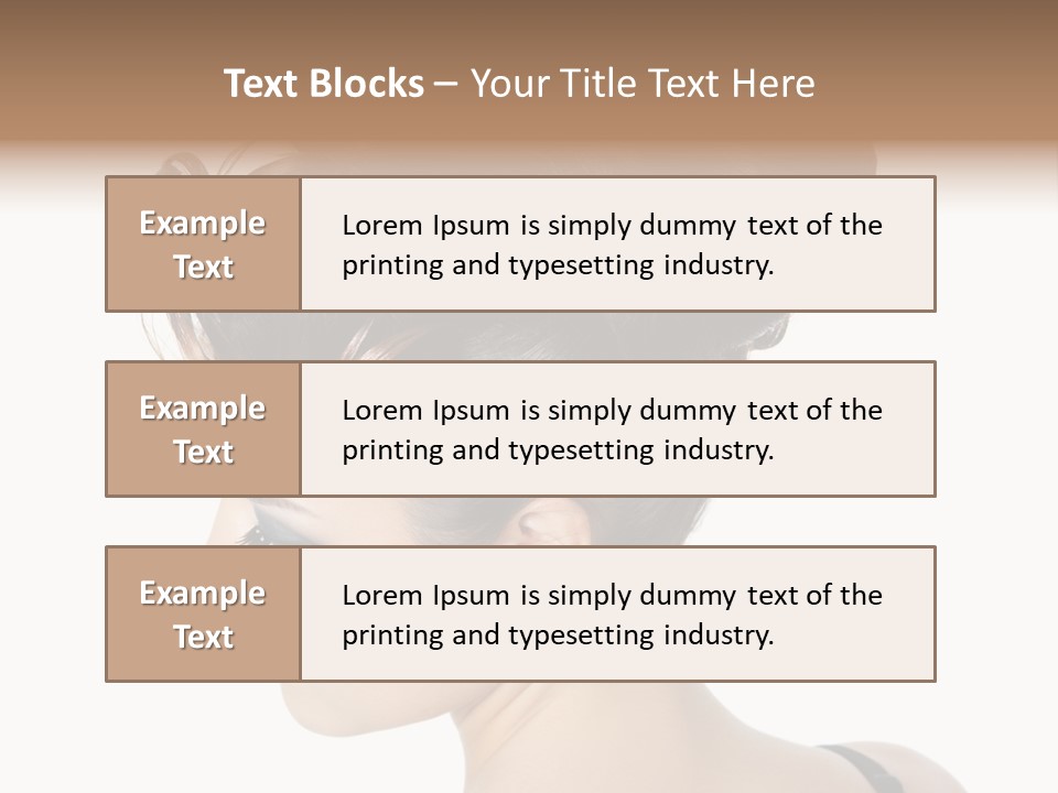 Portrait Hair Gorgeous PowerPoint Template