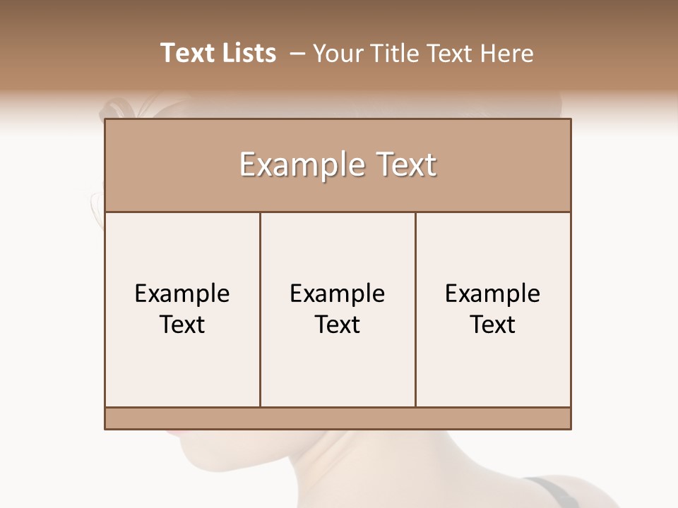 Portrait Hair Gorgeous PowerPoint Template