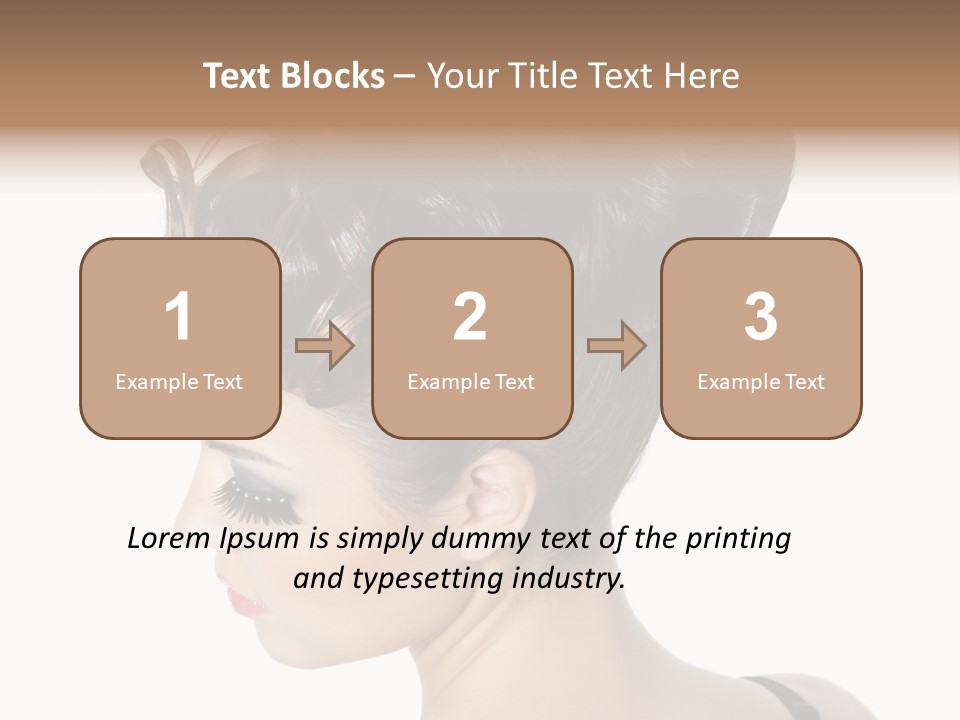 Portrait Hair Gorgeous PowerPoint Template