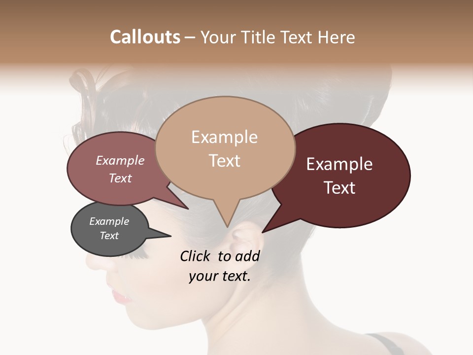 Portrait Hair Gorgeous PowerPoint Template