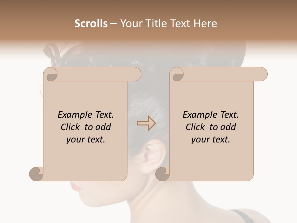 Portrait Hair Gorgeous PowerPoint Template