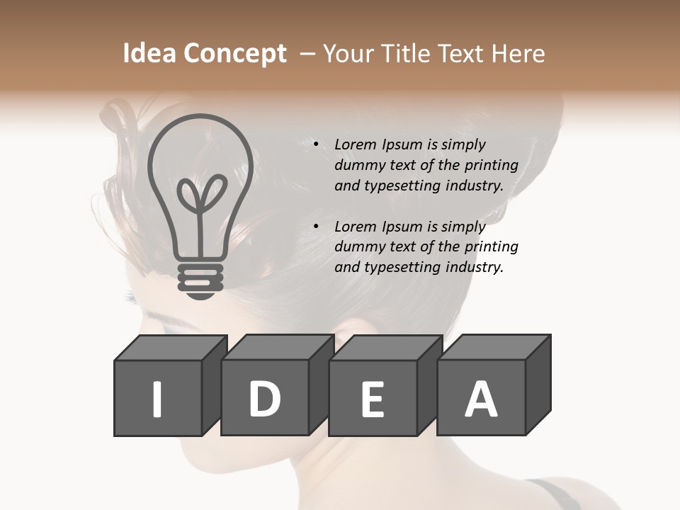 Portrait Hair Gorgeous PowerPoint Template