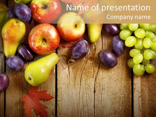 Dieting Orchard Autumn PowerPoint Template