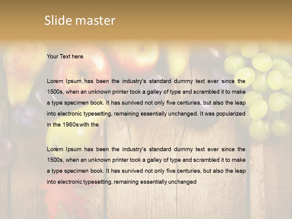 Dieting Orchard Autumn PowerPoint Template