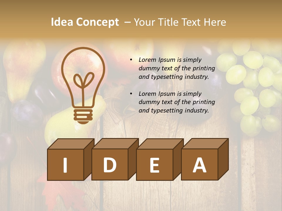 Dieting Orchard Autumn PowerPoint Template
