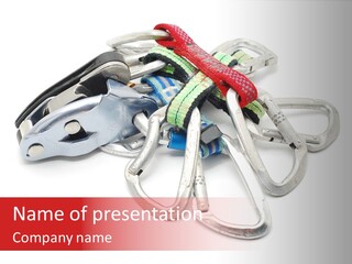 Belay White Metal PowerPoint Template