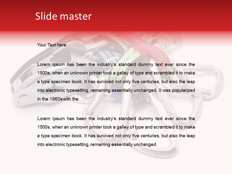 Belay White Metal PowerPoint Template