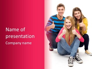 Cheerful Together Casual PowerPoint Template