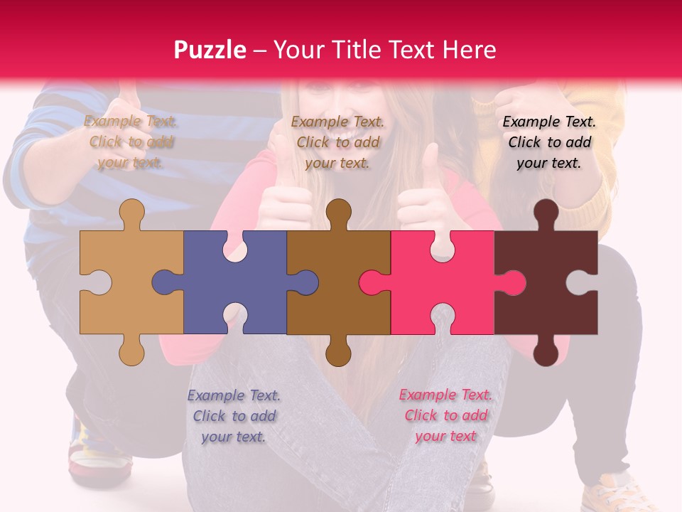 Cheerful Together Casual PowerPoint Template