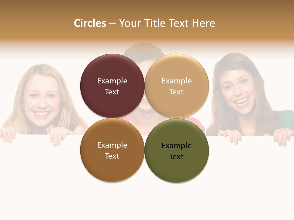 Group Billboard Holding PowerPoint Template