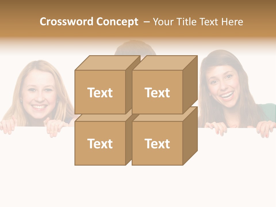 Group Billboard Holding PowerPoint Template