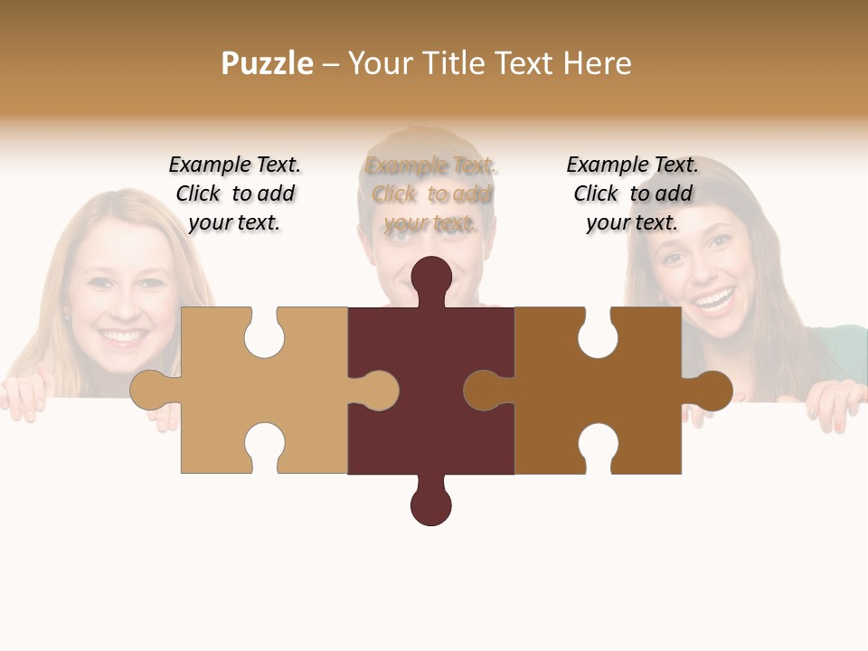 Group Billboard Holding PowerPoint Template