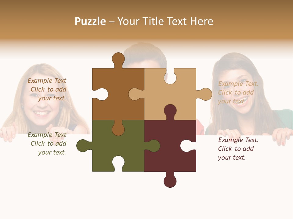 Group Billboard Holding PowerPoint Template