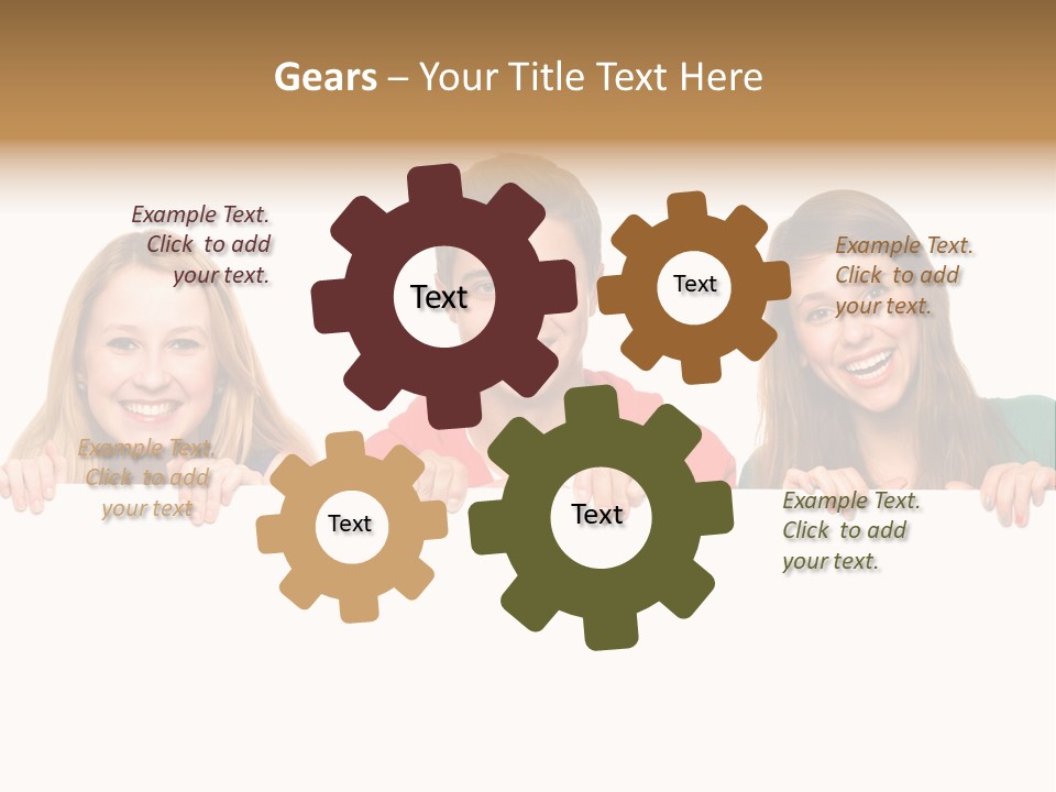 Group Billboard Holding PowerPoint Template