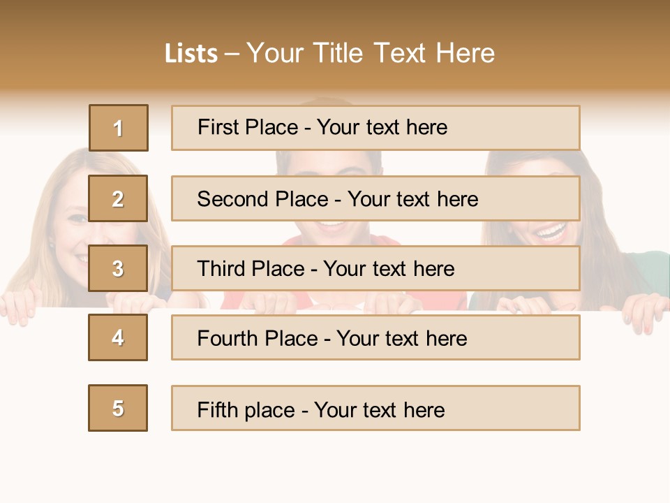 Group Billboard Holding PowerPoint Template