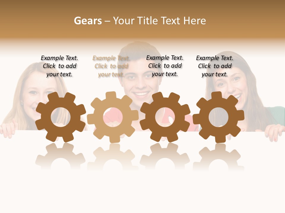 Group Billboard Holding PowerPoint Template