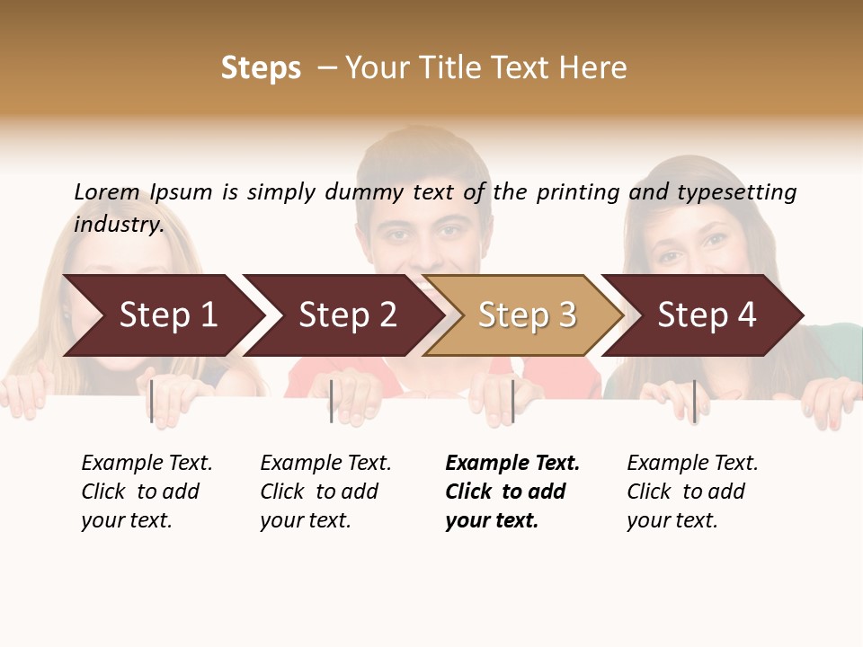 Group Billboard Holding PowerPoint Template