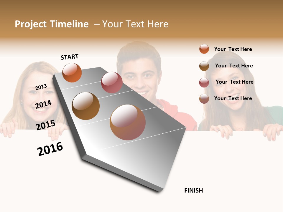 Group Billboard Holding PowerPoint Template
