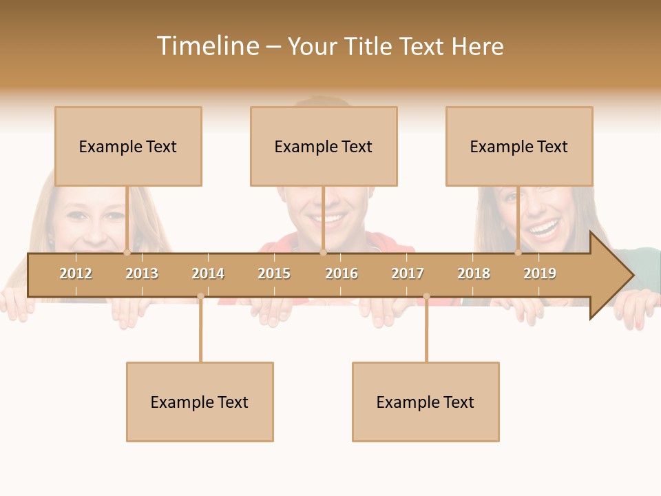 Group Billboard Holding PowerPoint Template
