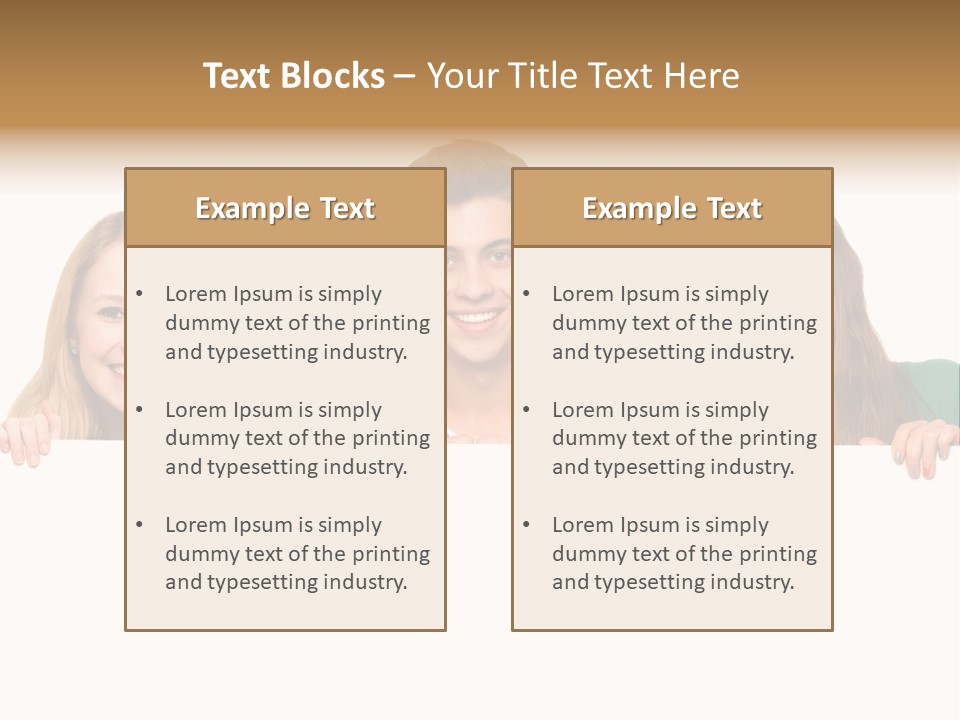 Group Billboard Holding PowerPoint Template