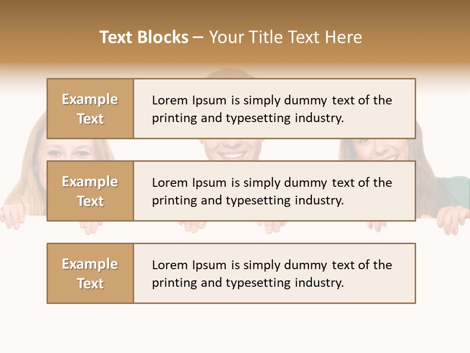 Group Billboard Holding PowerPoint Template
