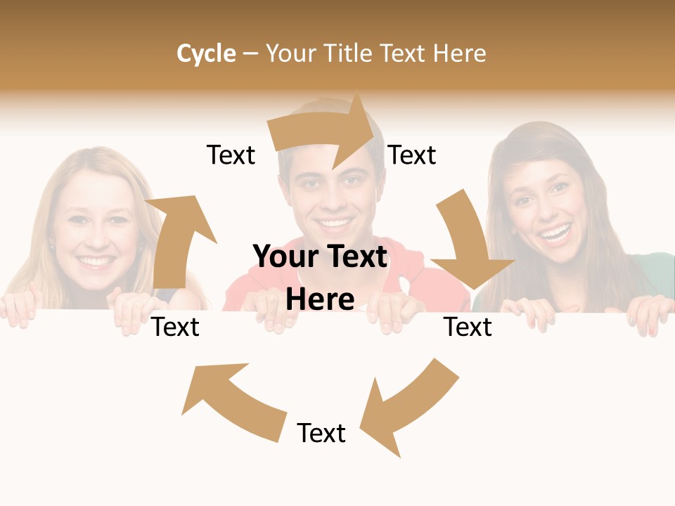 Group Billboard Holding PowerPoint Template