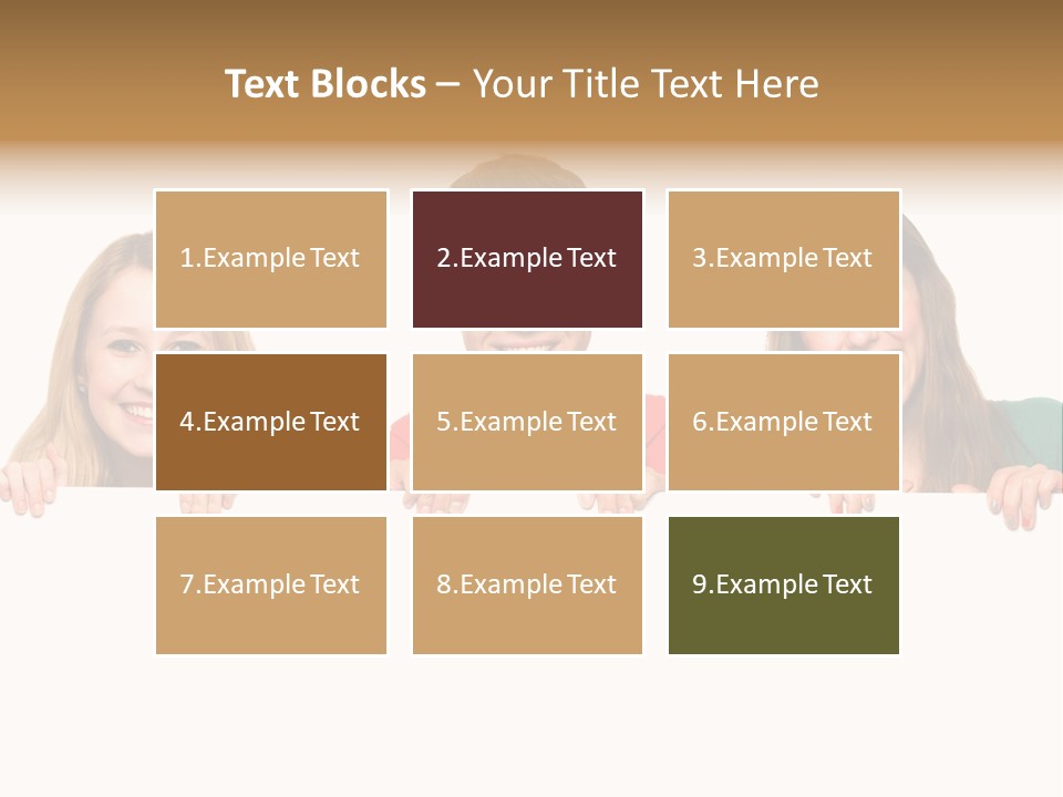 Group Billboard Holding PowerPoint Template