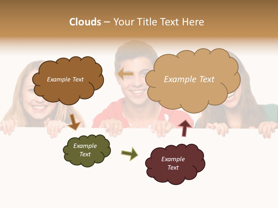 Group Billboard Holding PowerPoint Template