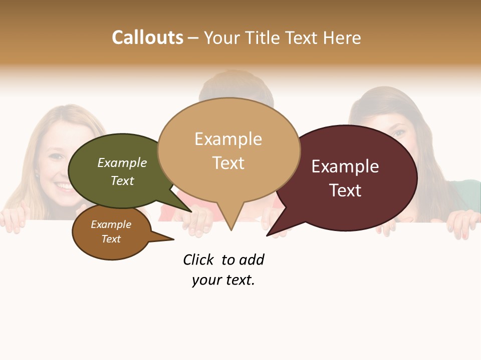 Group Billboard Holding PowerPoint Template