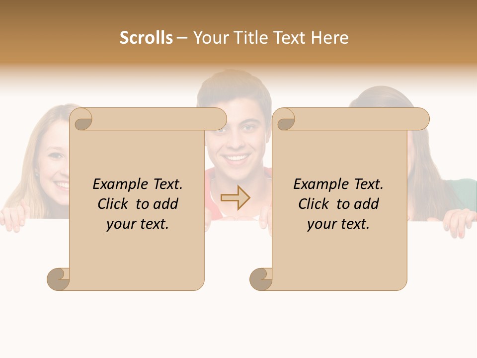Group Billboard Holding PowerPoint Template