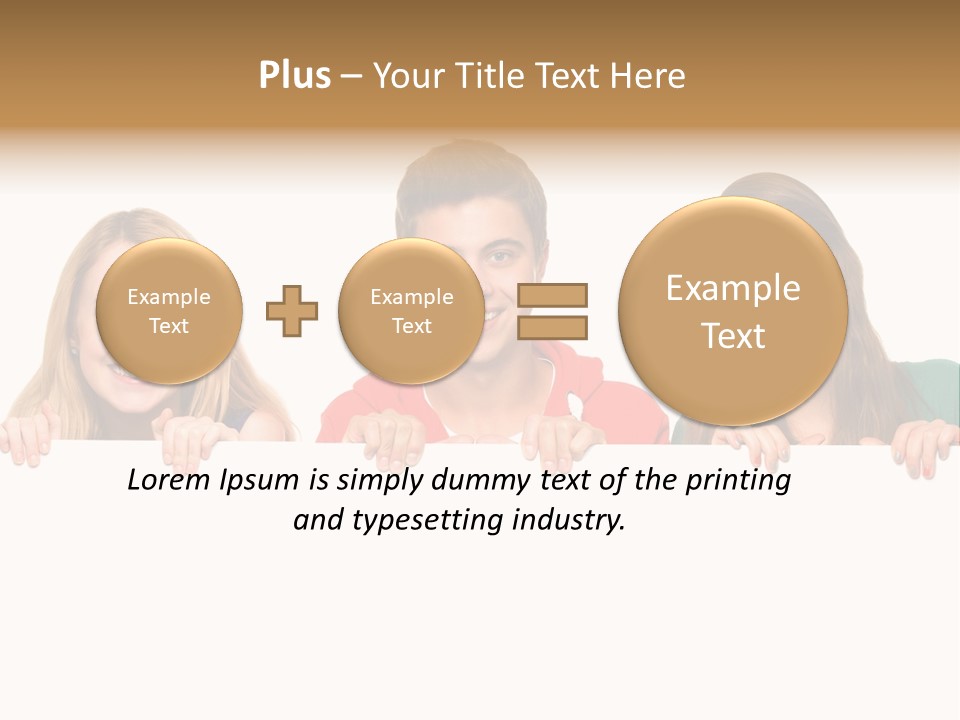 Group Billboard Holding PowerPoint Template