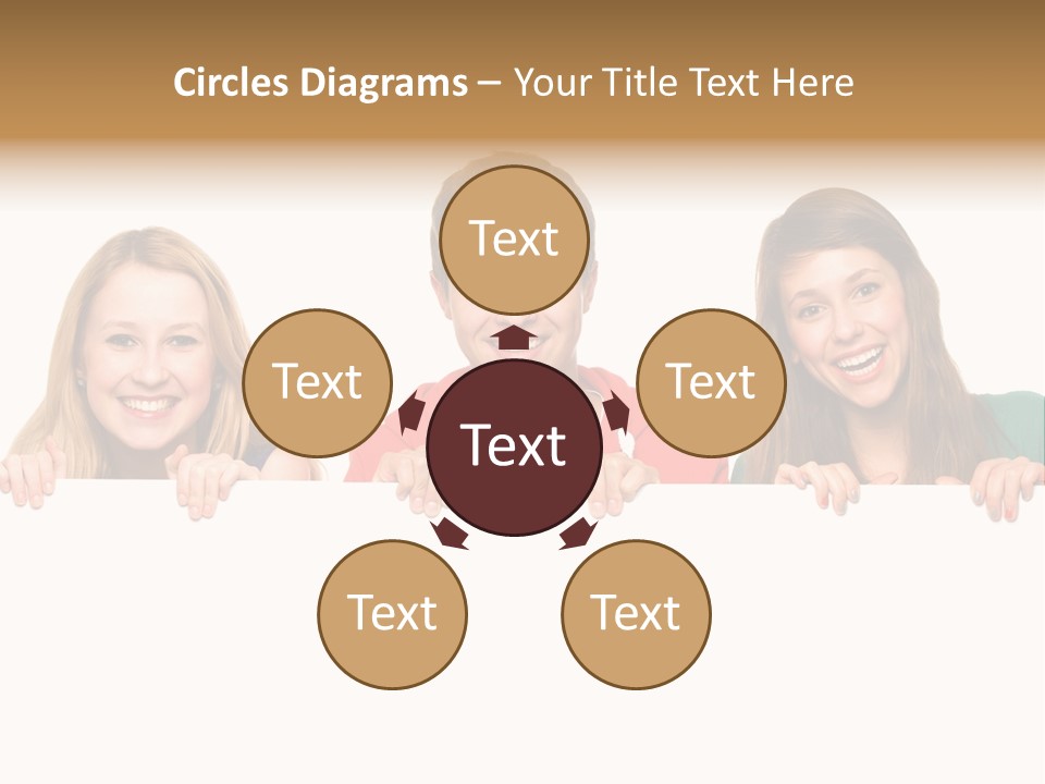 Group Billboard Holding PowerPoint Template