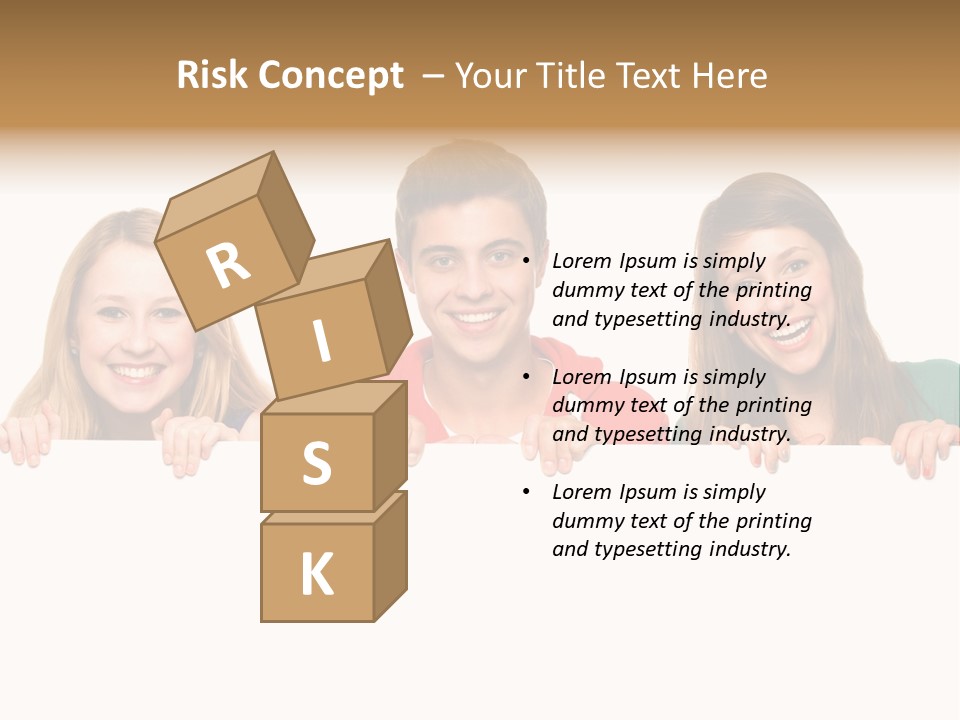 Group Billboard Holding PowerPoint Template