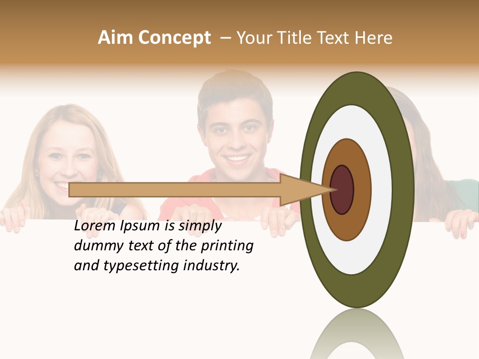 Group Billboard Holding PowerPoint Template