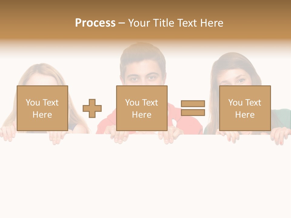 Group Billboard Holding PowerPoint Template