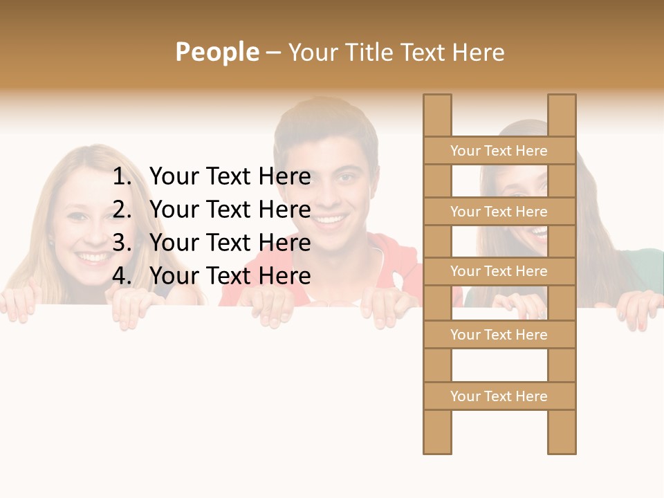 Group Billboard Holding PowerPoint Template