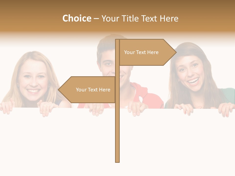 Group Billboard Holding PowerPoint Template