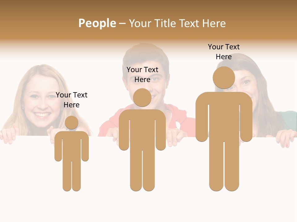 Group Billboard Holding PowerPoint Template