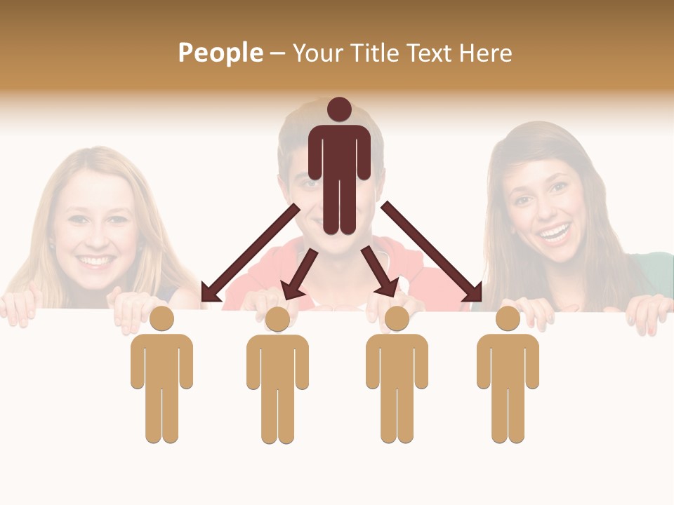 Group Billboard Holding PowerPoint Template