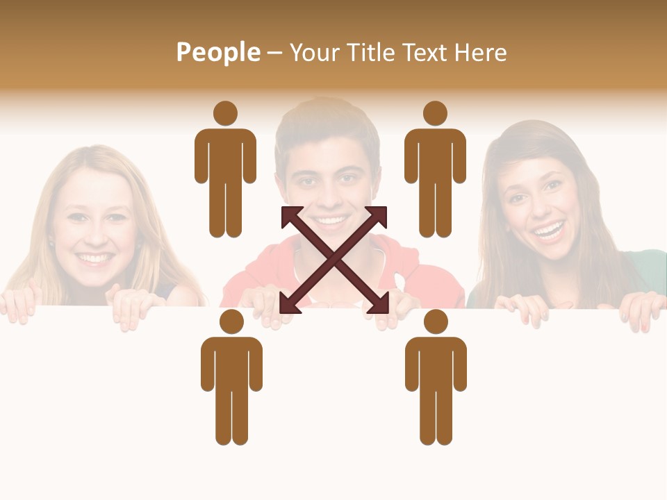 Group Billboard Holding PowerPoint Template