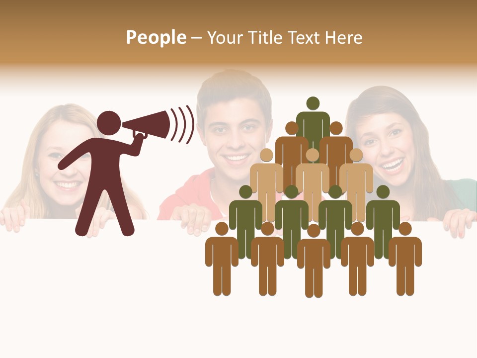 Group Billboard Holding PowerPoint Template