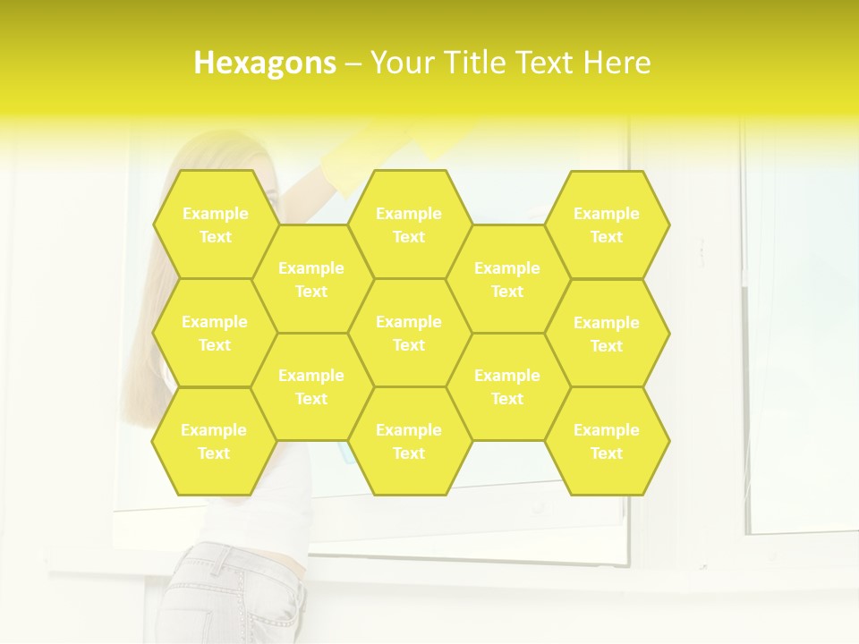 Youth Caucasian Window PowerPoint Template