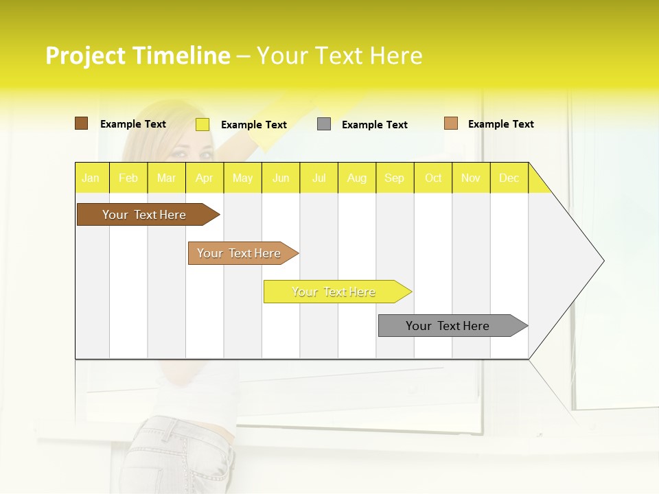 Youth Caucasian Window PowerPoint Template
