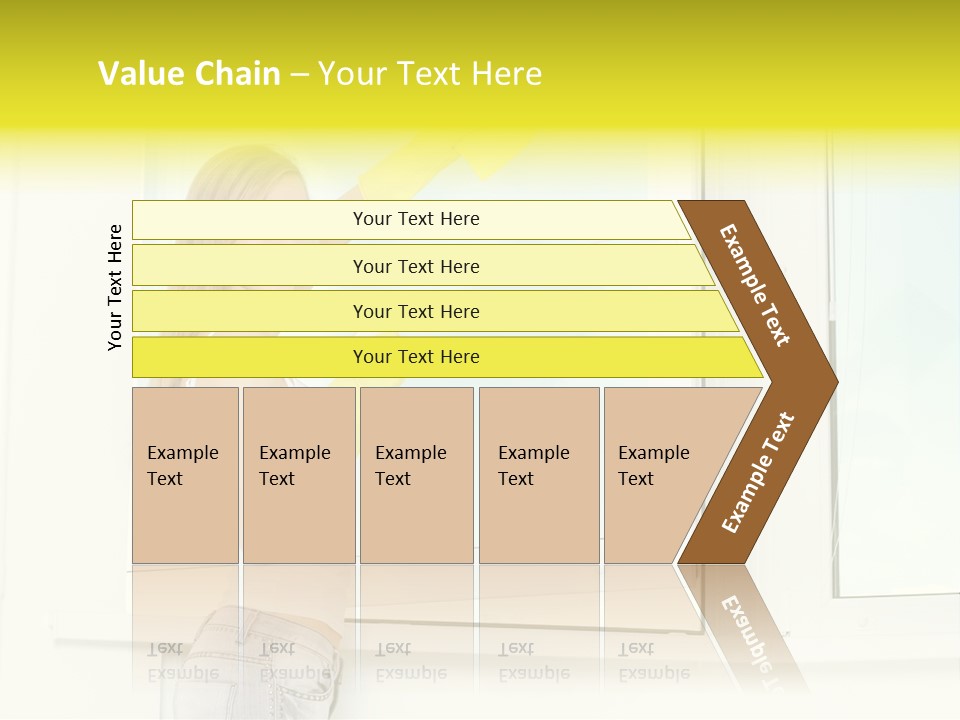 Youth Caucasian Window PowerPoint Template