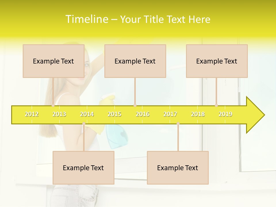 Youth Caucasian Window PowerPoint Template