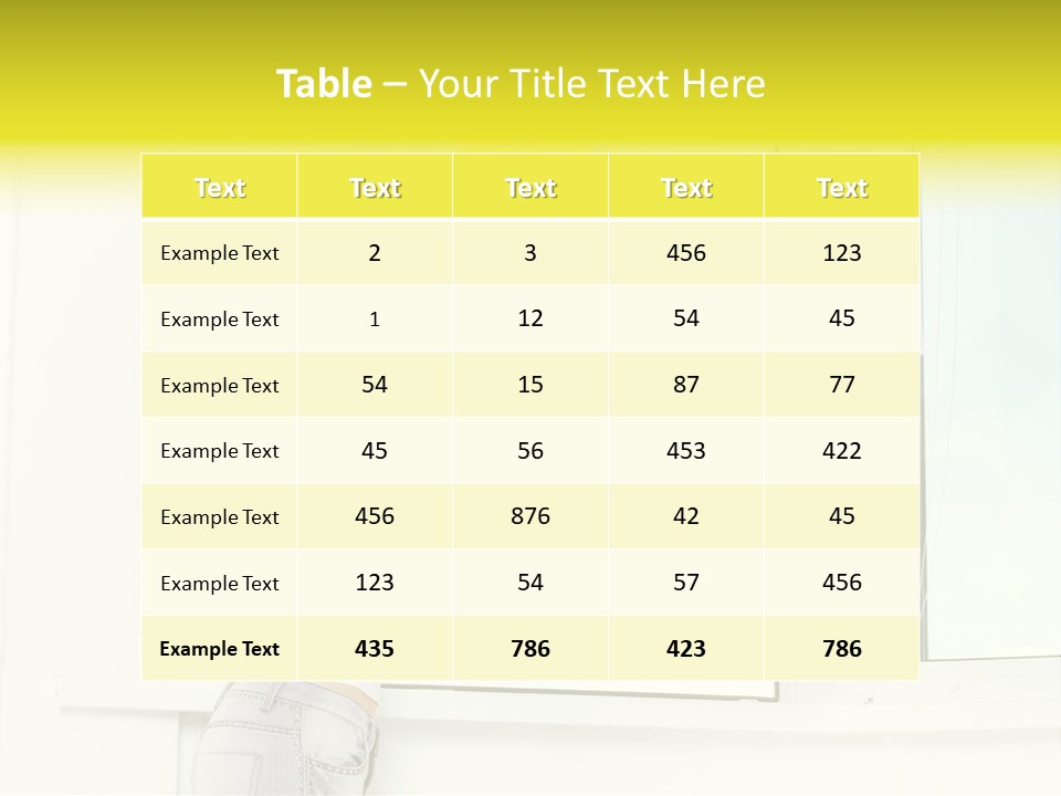 Youth Caucasian Window PowerPoint Template