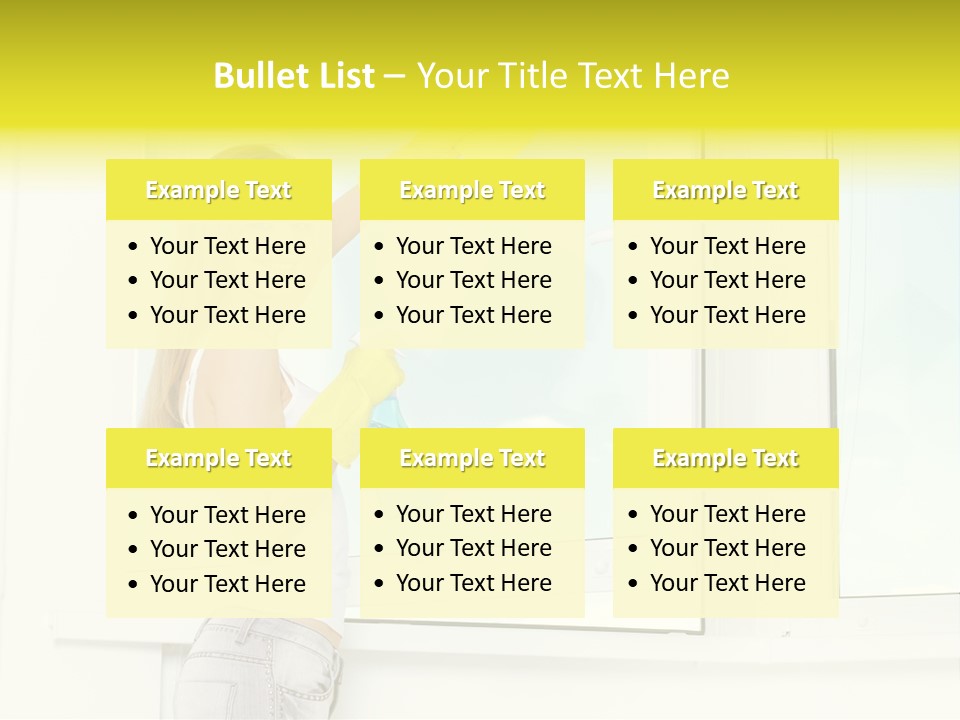 Youth Caucasian Window PowerPoint Template