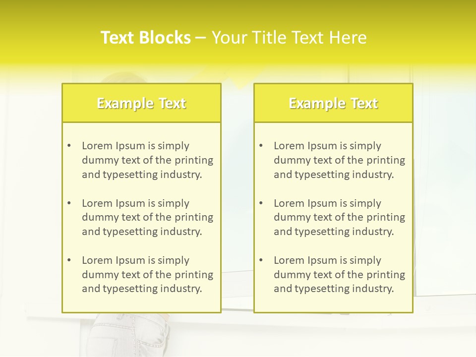 Youth Caucasian Window PowerPoint Template