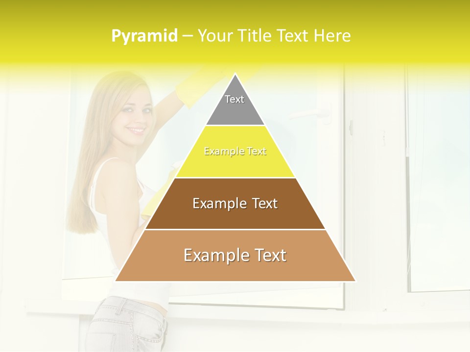 Youth Caucasian Window PowerPoint Template